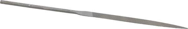 Grobet - 6-1/4" Needle Precision Swiss Pattern Knife File - Round Handle - Top Tool & Supply