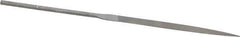 Grobet - 6-1/4" Needle Precision Swiss Pattern Knife File - Round Handle - Top Tool & Supply