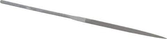 Grobet - 6-1/4" Needle Precision Swiss Pattern Knife File - Round Handle - Top Tool & Supply