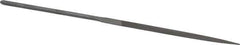 Grobet - 6-1/4" Needle Precision Swiss Pattern Knife File - Round Handle - Top Tool & Supply