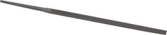 Grobet - 6-1/4" Needle Precision Swiss Pattern Three Square File - Round Handle - Top Tool & Supply