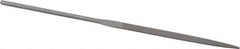 Grobet - 6-1/4" Needle Precision Swiss Pattern Warding File - Round Handle - Top Tool & Supply