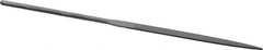 Grobet - 6-1/4" Needle Precision Swiss Pattern Warding File - Round Handle - Top Tool & Supply