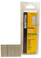 Stanley Bostitch - 16 Gauge 2" Long Finishing Nails for Power Nailers - Steel, Galvanized Finish, Straight Stick Collation, Chisel Point - Top Tool & Supply