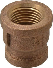 Merit Brass - Class 125, 1/2 x 3/8" Internal Pipe, Brass Reducing Coupling - FBSPT x FBSPT - Top Tool & Supply