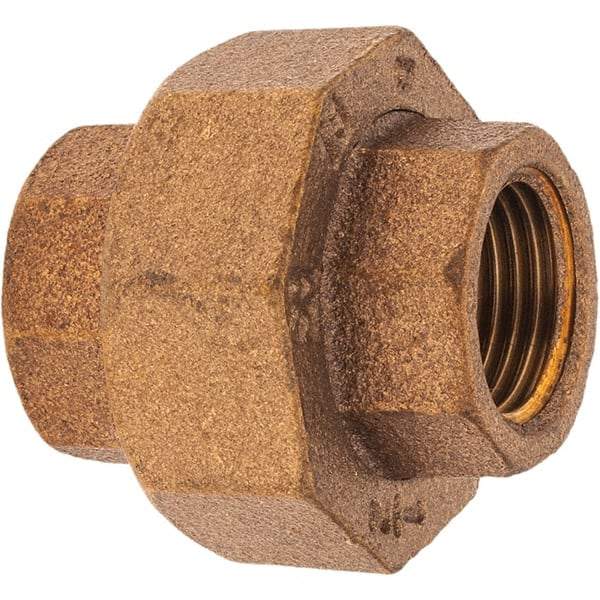 Merit Brass - Class 125, 1/2" Internal Pipe, Brass Union - FBSPT x FBSPT - Top Tool & Supply