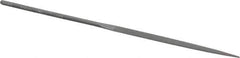 Nicholson - 6-1/4" Needle Precision Swiss Pattern Crossing File - Round Handle - Top Tool & Supply