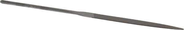 Nicholson - 6-1/4" Needle Precision Swiss Pattern Flat File - Round Handle - Top Tool & Supply