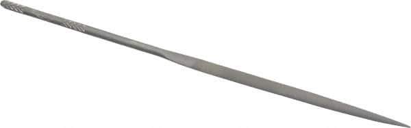 Nicholson - 5-1/2" Needle Precision Swiss Pattern Half Round File - Round Handle - Top Tool & Supply