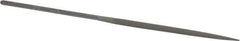 Nicholson - 6-1/4" Needle Precision Swiss Pattern Half Round File - Round Handle - Top Tool & Supply