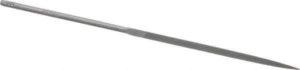 Nicholson - 5-1/2" Needle Precision Swiss Pattern Three Square File - Round Handle - Top Tool & Supply