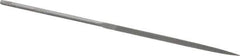 Nicholson - 5-1/2" Needle Precision Swiss Pattern Three Square File - Round Handle - Top Tool & Supply