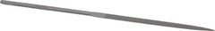 Nicholson - 5-1/2" Needle Precision Swiss Pattern Three Square File - Round Handle - Top Tool & Supply