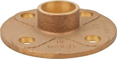 NIBCO - 1-1/4" Pipe, 4-5/8" OD, Cast Copper Companion Pipe Flange - 125 psi, C End Connection, 3-1/2" Across Bolt Hole Centers - Top Tool & Supply