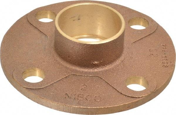 NIBCO - 2" Pipe, 6" OD, Cast Copper Companion Pipe Flange - 125 psi, C End Connection, 4-3/4" Across Bolt Hole Centers - Top Tool & Supply