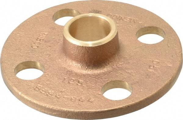 NIBCO - 3/4" Pipe, 3-7/8" OD, Cast Copper Companion Pipe Flange - 125 psi, C End Connection, 2-3/4" Across Bolt Hole Centers - Top Tool & Supply