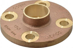 NIBCO - 1-1/2" Pipe, 5" OD, Cast Copper Companion Pipe Flange - 150 psi, C End Connection, 3-7/8" Across Bolt Hole Centers - Top Tool & Supply