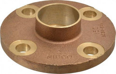 NIBCO - 2" Pipe, 6" OD, Cast Copper Companion Pipe Flange - 150 psi, C End Connection, 4-3/4" Across Bolt Hole Centers - Top Tool & Supply