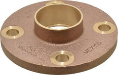 NIBCO - 2-1/2" Pipe, 7" OD, Cast Copper Companion Pipe Flange - 150 psi, C End Connection, 5-1/2" Across Bolt Hole Centers - Top Tool & Supply