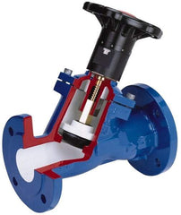 NIBCO - 2-1/2" Pipe, Flanged End Connections, Y Pattern Calibrated Balance Valve - 290mm Long, 278mm High, 175 Max psi, Iron Body - Top Tool & Supply