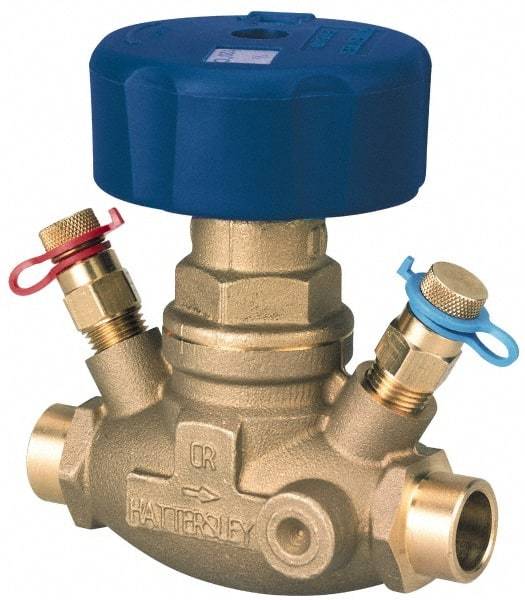 NIBCO - 3/4" Pipe, Solder End Connections, Straight Calibrated Balance Valve - 100mm Long, 97mm High, 240 Max psi, Brass Body - Top Tool & Supply