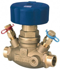 NIBCO - 1-1/2" Pipe, Solder End Connections, Straight Calibrated Balance Valve - 150mm Long, 112mm High, 240 Max psi, Brass Body - Top Tool & Supply