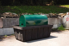 Eagle - 373 Gal Sump, 10,000 Lb Capacity, 1 Drum, Polyethylene Spill Deck or Pallet - 84" Long x 44" Wide x 30" High, Black, Horizontal, 1 Tank Drum Configuration - Top Tool & Supply