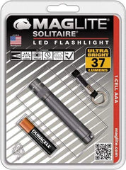 Mag-Lite - Clear LED Bulb, 47 Lumens, Mini Flashlight - Gray Aluminum Body, 1 AAA Alkaline Battery Included - Top Tool & Supply