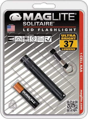 Mag-Lite - Clear LED Bulb, 47 Lumens, Mini Flashlight - Black Aluminum Body, 1 AAA Alkaline Battery Included - Top Tool & Supply