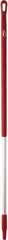 Vikan - 51 x 1-1/4" Aluminum Squeegee Handle - European Threaded Connection, Red - Top Tool & Supply