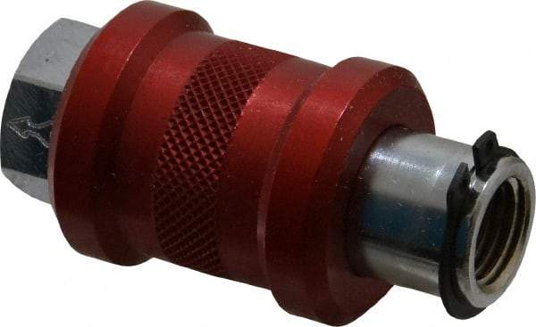 Legris - 1/4" Pipe, FNPT x FNPT, Nickel Plated Brass Standard Slide Valve - 230 Max psi, Anodized Aluminum Sleeve - Top Tool & Supply