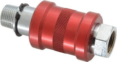 Legris - 3/8" Pipe, MNPT x FNPT, Nickel Plated Brass Standard Slide Valve - 230 Max psi, Anodized Aluminum Sleeve - Top Tool & Supply