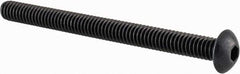 Value Collection - #8-32 UNC Hex Socket Drive, Button Screw - Alloy Steel, Black Oxide Finish, Fully Threaded, 2" Length Under Head - Top Tool & Supply