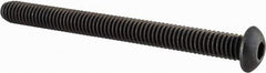 Value Collection - 5/16-18 UNC Hex Socket Drive, Button Screw - Alloy Steel, Black Oxide Finish, Fully Threaded, 3-1/2" Length Under Head - Top Tool & Supply