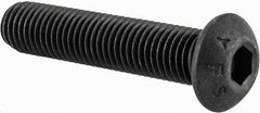 Value Collection - 5/16-24 UNF Hex Socket Drive, Button Screw - Alloy Steel, Black Oxide Finish, Fully Threaded, 1-1/2" Length Under Head - Top Tool & Supply