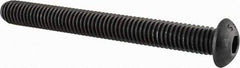 Value Collection - 3/8-16 UNC Hex Socket Drive, Button Screw - Alloy Steel, Black Oxide Finish, Fully Threaded, 3-1/2" Length Under Head - Top Tool & Supply