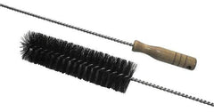 Schaefer Brush - 2-1/8" Diam, 7" Bristle Length, Boiler & Furnace Fiber Brush - Standard Wood Handle, 48" OAL - Top Tool & Supply