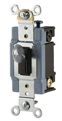 Cooper Wiring Devices - 3 Pole, 120 to 277 VAC, 15 Amp, Industrial Grade, Toggle, Wall and Dimmer Light Switch - 1.31 Inch Wide x 3.28 Inch High - Top Tool & Supply