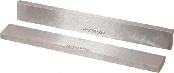 SPI - 6" Long x 3/4" High x 1/4" Thick, Steel Parallel - 0.0003" & 0.002" Parallelism, Sold as Matched Pair - Top Tool & Supply