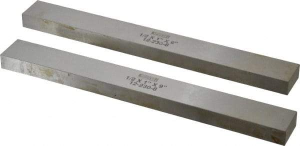 SPI - 9" Long x 1" High x 1/2" Thick, Steel Parallel - 0.0003" & 0.002" Parallelism, Sold as Matched Pair - Top Tool & Supply