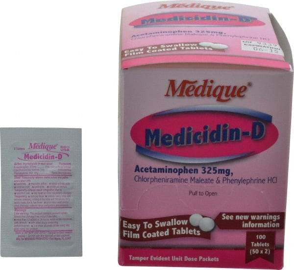 Medique - Medicidin-D Tablets - Cold & Allergy Relief - Top Tool & Supply