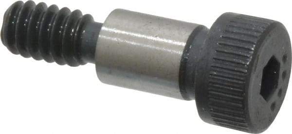 Made in USA - 1/4" Shoulder Diam x 3/8" Shoulder Length, #10-24 UNC, Hex Socket Shoulder Screw - 8 Alloy Steel, 0.357 to 3/8" Head Diam - Top Tool & Supply