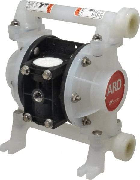 ARO/Ingersoll-Rand - 3/8" NPT, Nonmetallic, Air Operated Diaphragm Pump - PTFE Diaphragm, Polypropylene Housing - Top Tool & Supply