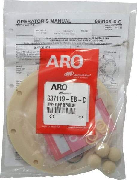 ARO/Ingersoll-Rand - Santoprene Fluid Section Repair Kit - For Use with Diaphragm Pumps - Top Tool & Supply