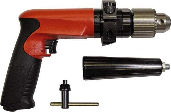 Sioux Tools - 1/2" Keyed Chuck - Pistol Grip Handle, 700 RPM, 14.16 LPS, 30 CFM, 1 hp - Top Tool & Supply