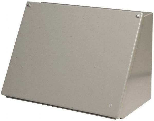 Cooper B-Line - Steel Standard Enclosure Hinge Sloped Cover - NEMA 12, 13, 12" Wide x 12" High x 9-5/32" Deep, Dirt-tight & Dust-tight - Top Tool & Supply