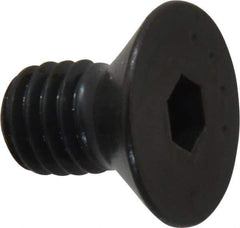 Made in USA - 3/8-16 UNC Hex Socket Drive, 82° Flat Screw - Alloy Steel, Black Oxide Finish, Fully Threaded, 5/8" OAL - Top Tool & Supply