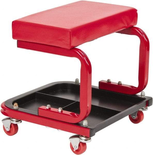 Value Collection - 260 Lb Capacity, 4 Wheel Creeper Seat with Tray - Steel, 14" High x 14 Wide - Top Tool & Supply