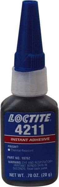 Loctite - 20 Gal Bottle Black Instant Adhesive - 24 hr Full Cure Time - Top Tool & Supply