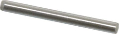 Made in USA - 1/16" Diam x 5/8" Pin Length Grade 8 Alloy Steel Standard Dowel Pin - Bright Finish, 1 Beveled & 1 Rounded End - Top Tool & Supply